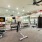 fitness center with weights and punching bag